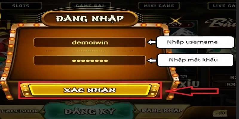 Quá trình truy cập vào nick chơi tại cổng game đơn giản 